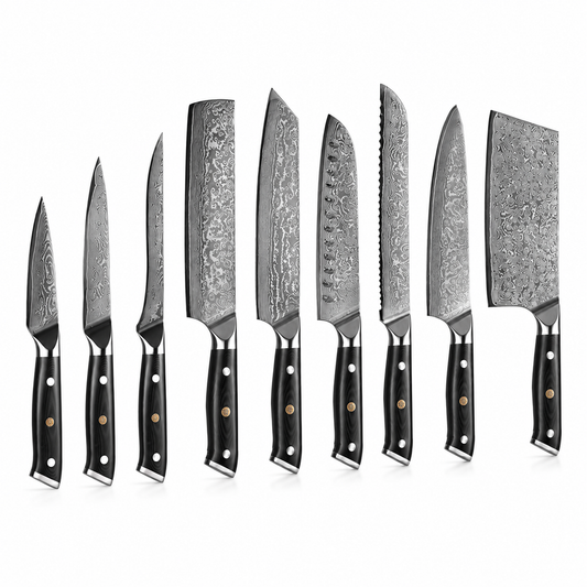 Set de couteaux Damas VG10 9 pièces - Jet Kitchen™ Jet Kitchen